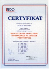 biuro rachunkowe pro tax krakow certyfikat 6 752 1064