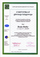 certyfikat GK IFAC 752 1064